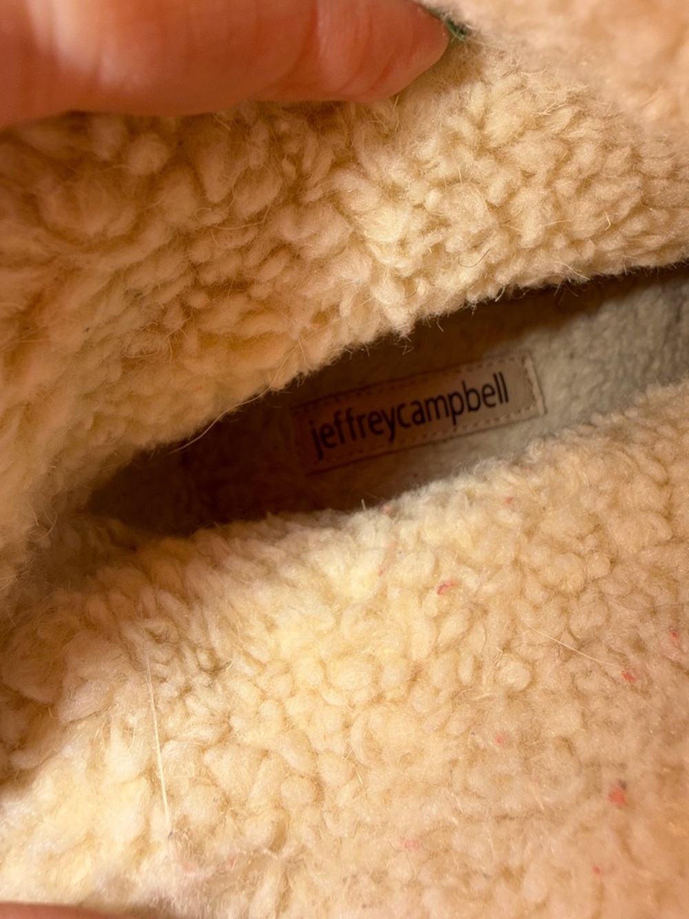 Jeffrey Campbell Cream Faux Fur Fluffy Mid Calf Boots Size 7.5 - Picture 7 of 7